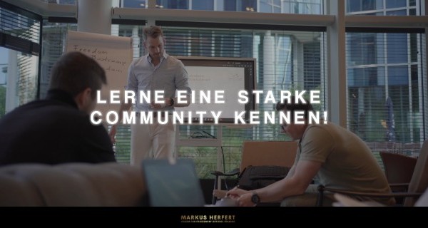 Lerne eine starke Community kennen Freedom Bootcamp Amsterdam Markus Herfert Optionen lernen